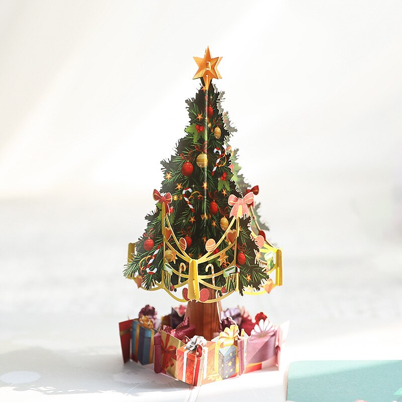 3d Christmas card Creative Christmas gift Christmas tree card Student Christmas activity gift2