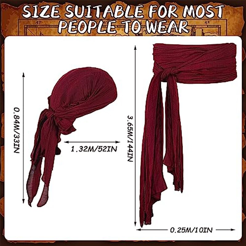 Retro Vintage Medieval Renaissance Pants Waist Belt Shirt Pirate Viking Ranger Fancy Dress Men's Pirate Halloween Carnival Party Adults' Shirt Pants Headwear All Seasons4