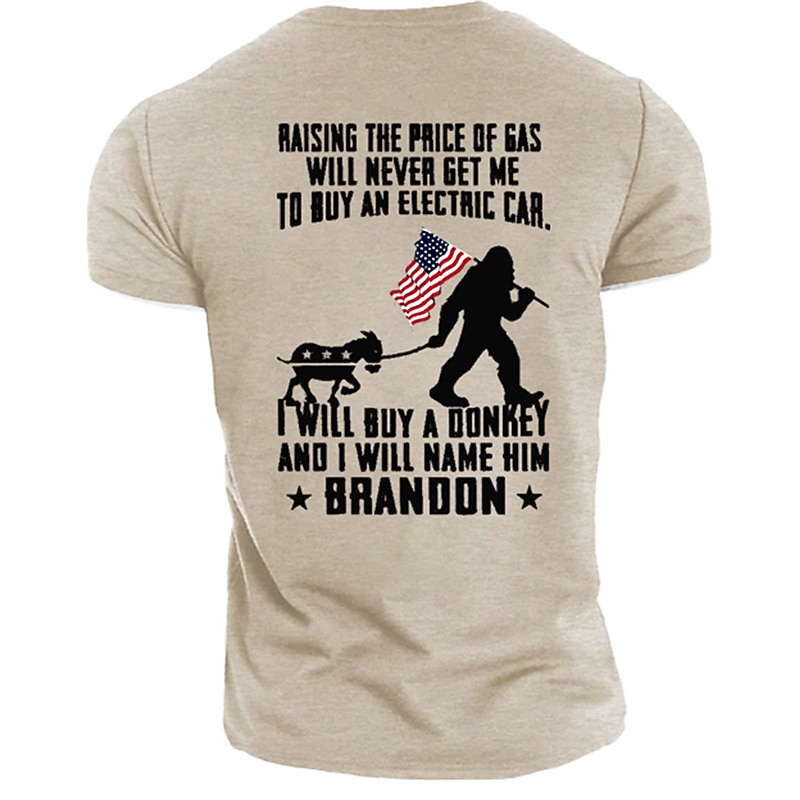 Patriotic T Shirts For Men Letter Pistol T Shirt Tee Top 100% Cotton Short Sleeve Graphic Shirt Black White Army Green Comfortable Tee Sports Outdoor Holiday Fashion Designer Clothing4