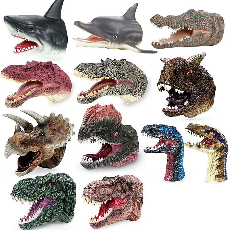 Science and education cognitive glove model simulates dinosaur Marine animal children's interactive entertainment hand puppet toy2