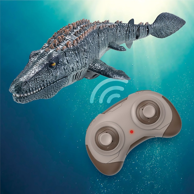 New Remote Control Mosasaur 2.4g Wireless Remote Control Simulation Model Toy Water Spray Boy Children Swimming Pool Water Toy