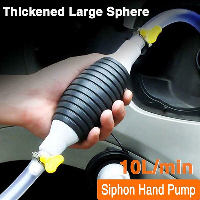 StarFire 1PC Car Fuel Gas Hand Primer Manual Pump Fuel Line Pump Fuel Pumps Car Tool Transfer Primer for Gas Petrol Diesel Oil Liquid Water with Valve Clips2