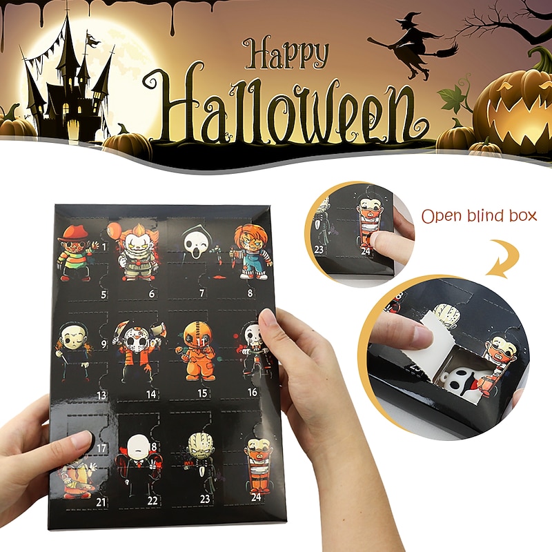 Halloween Doll Advent Calendar 2025 Contains 24 Gifts, Halloween Horror Figures Countdown Calendar with Surprise Toys, The Nightmare Halloween Collectible Figures Gifts for Kids4