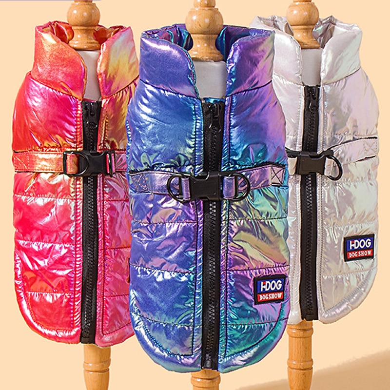 Dog Cat Coat Jacket Fashion Casual Winter Waterproof Warm Breathable Soft Washable Casual Daily Dog Clothing for Bichon Frise Pomeranian Baby Pet Papillon Small