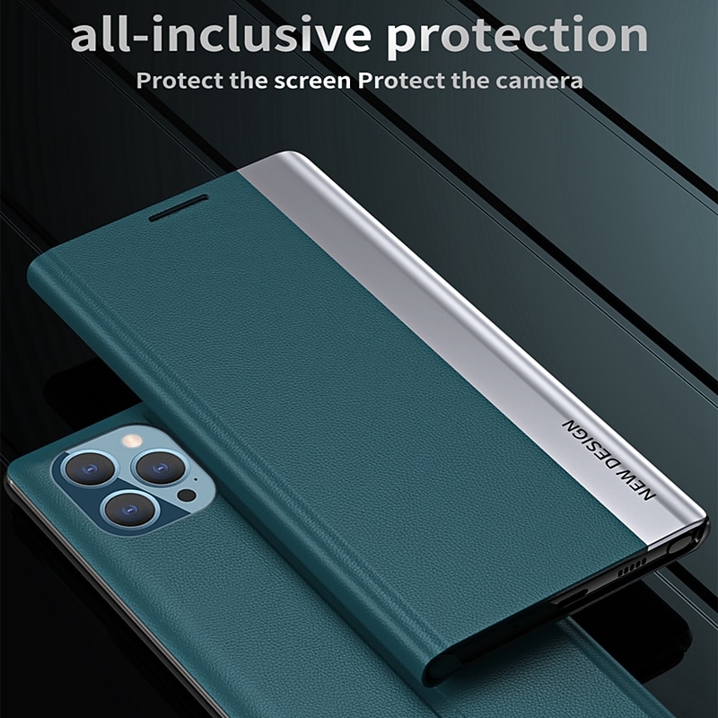 Phone Case For iPhone 17 Pro Max 17 Air 16 15 14 Pro Max Plus 16e 13 12 11 Pro Max Mini Back Cover with Stand Holder Magnetic Full Body Protective Plating PC PU Leather4
