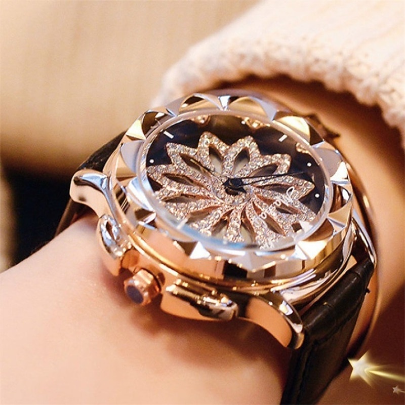 Watch Women Rhinestone Watches Ladies Watch Leather Big Dial Bracelet Women Wrist Watch Crystal Watch Gift Choice3