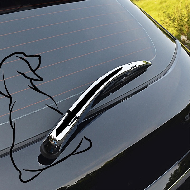 Cartoon Cute Back Dog Rear Glass Sticker Car Sticker4