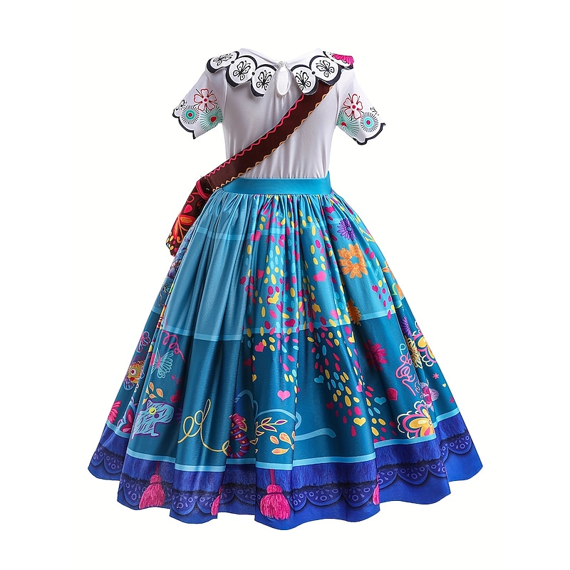 Encanto Isabela Madrigal Luisa Madrigal Dolores Madrigal Cosplay Costume Flower Girl Dress Vacation Dress Cute Movie Cosplay for Girls' Kid's Children's Day New Year Masquerade2