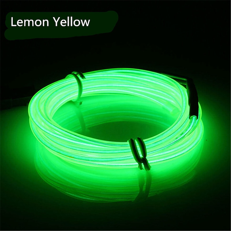 5m EL Wire for Car Interior Strip Lights with USB Flexible LED Neon Atmosphere Ambient Rope Tape Light for Car Door4