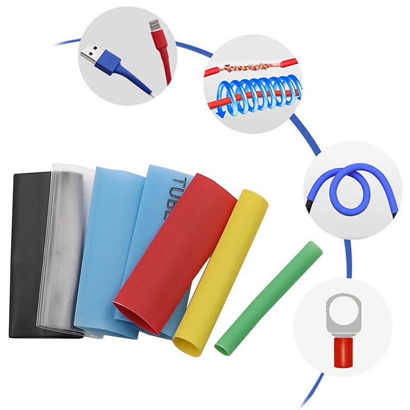 580pcs Heat Shrink Tube 2:1 Shrinkable Wire Shrinking Wrap Tubing Wire Connect Cover Protection with 300W Hot Air Gun4