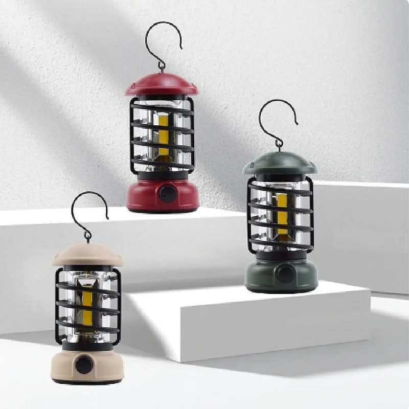 Frogued Camping Light Portable Retro Lamp Light Rotary Switch USB Recharge Camping Tent Travel Light Vintage Outdoor Lighting2