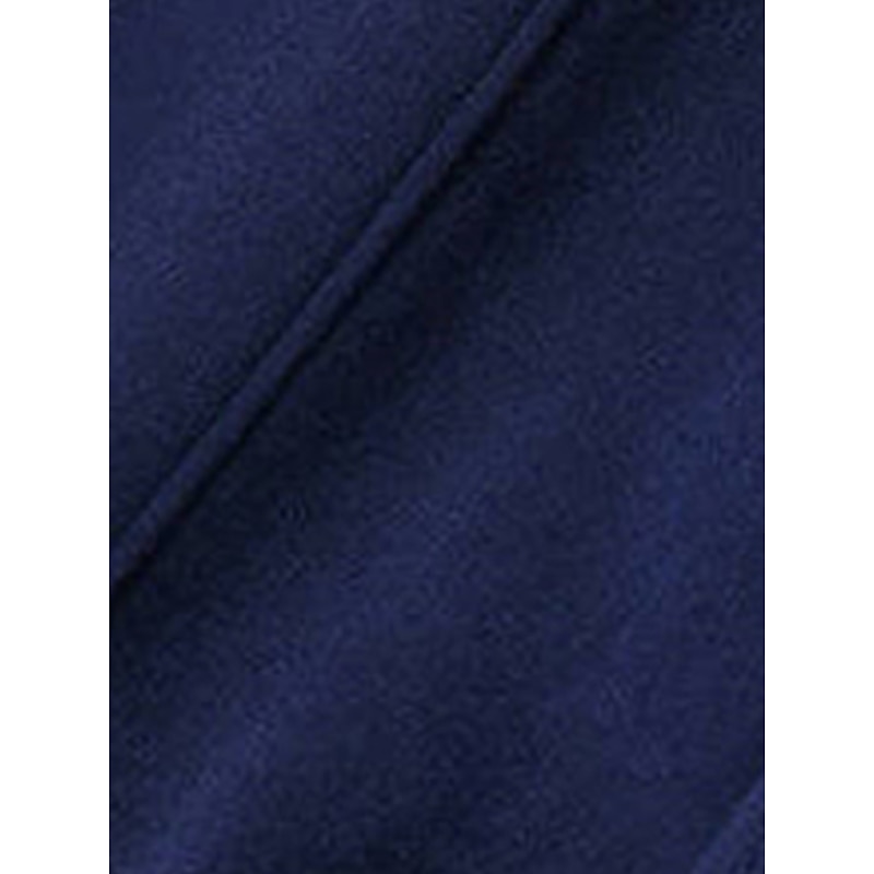 Women's Coat Outdoor Office / Career Fall Winter Long Coat Regular Fit Windproof Warm Comtemporary Stylish Lady Jacket Long Sleeve Plain with Pockets Black Red Royal Blue4