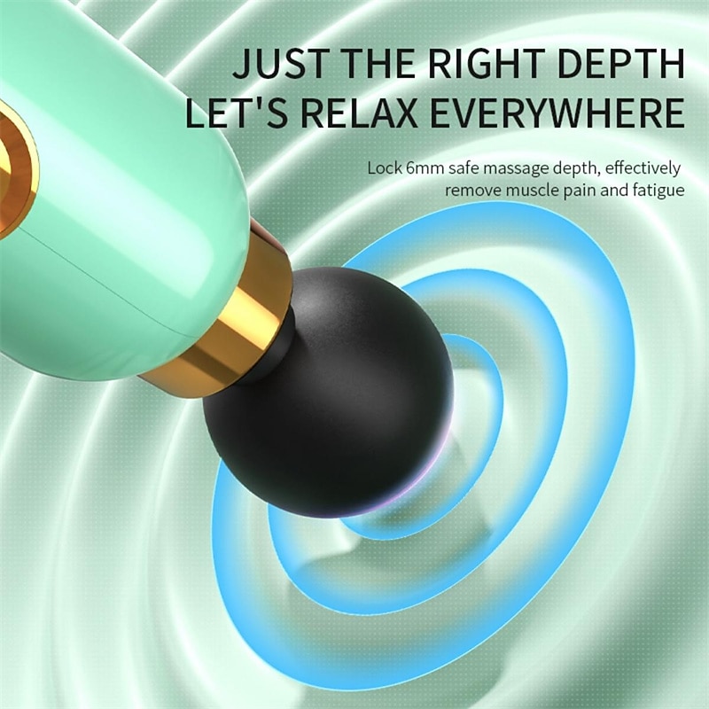 Portable LCD Massage Gun Deep Tissue Muscle Electric Massager For Leg Body Neck Shoulder Pain Relief Sport Relaxation(1pcs)3