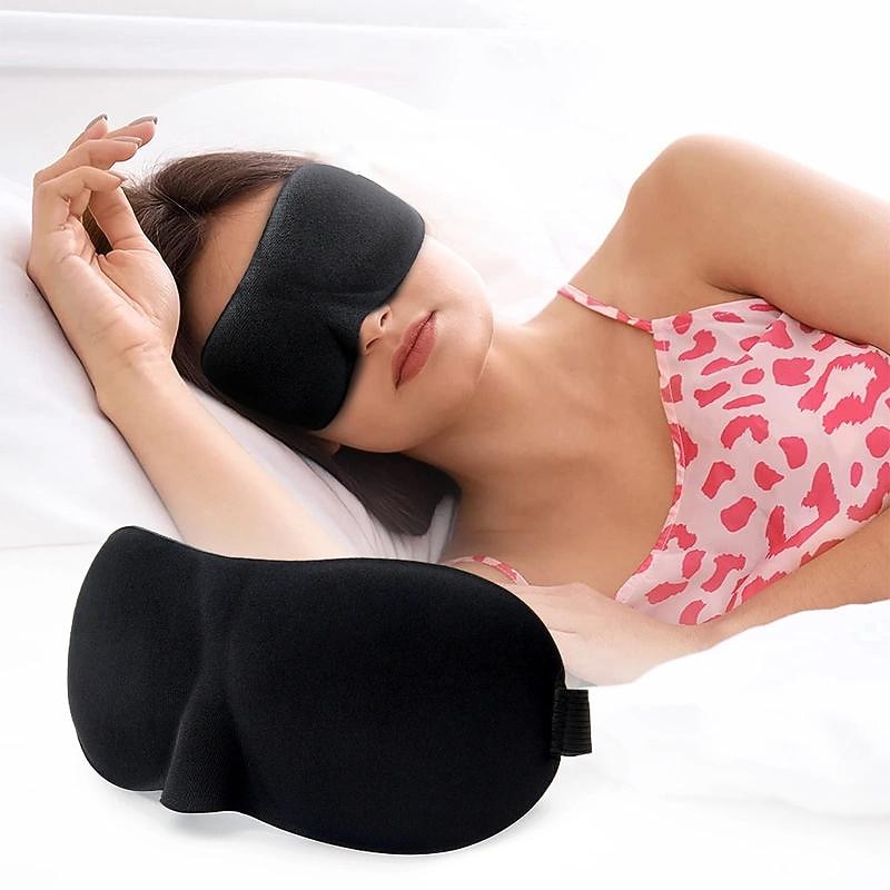 1pc 3D Sleep Mask Blindfold Sleeping Aid Soft Memory Foam Eye Mask For Sleeping Travel Blockout Light Eye Cover2