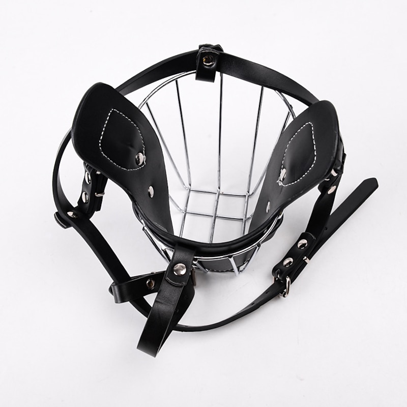 Dog Mouth Cover Pet Mouth Cover Stainless Steel Mouth Cover Anti barking and Anti biting Adjustable Large Dog Mesh Dog Mask2