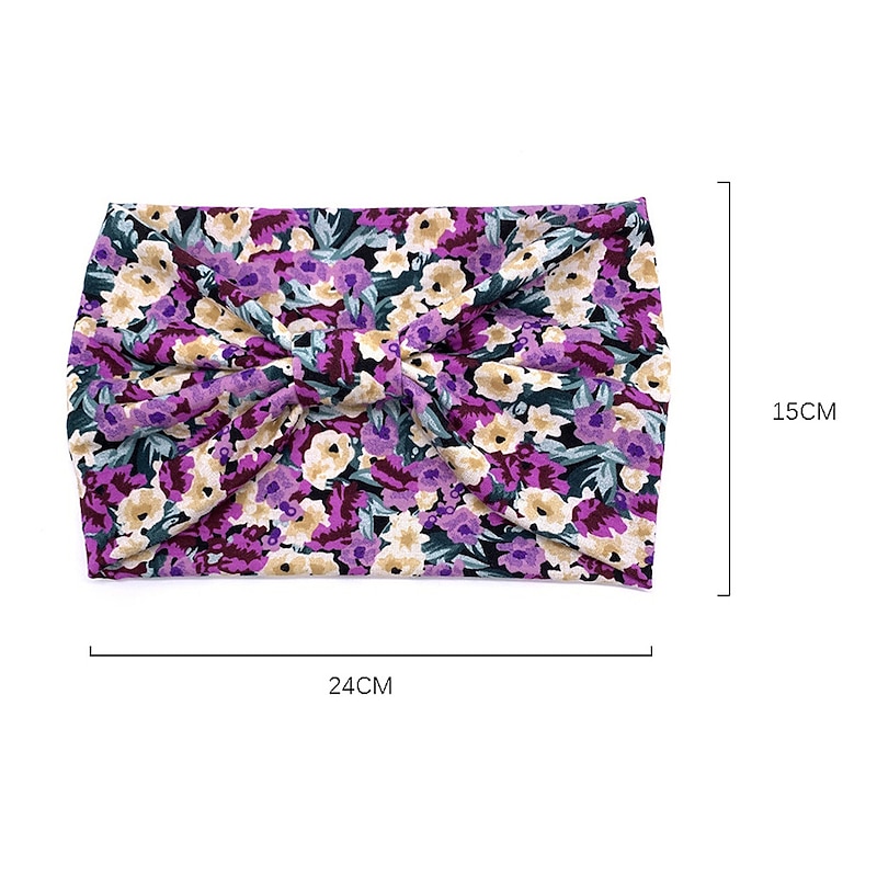 Women's Summer Wide Brimmed Hair Band Printing Elastic Exercise Yoga Hair Band Anti Sweat And Sweat Absorption Headband Headwear Hair Accessories3