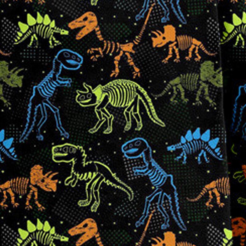 Boys 3D Dinosaur Pajama Sets Long Sleeve 3D Print Fall Winter Active Cool Daily Kids 3-12 Years Crew Neck Home Causal Indoor Regular Fit4