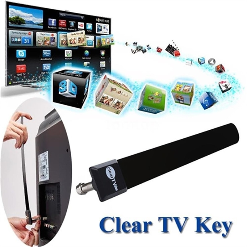 1080p Indoor Antenna Cable Clear TV Key HDTV FREE TV Digital 2024 – GBP £8