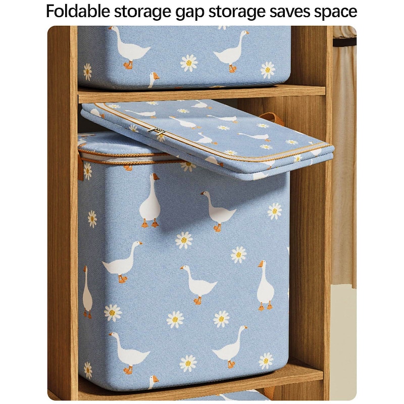 Clothes Storage Bags with Durable Carry Handles, Portable Non-Woven Clothes Quilt Storage Bag, Clothes Storage Bins Foldable Closet Organizer Storage Containers3