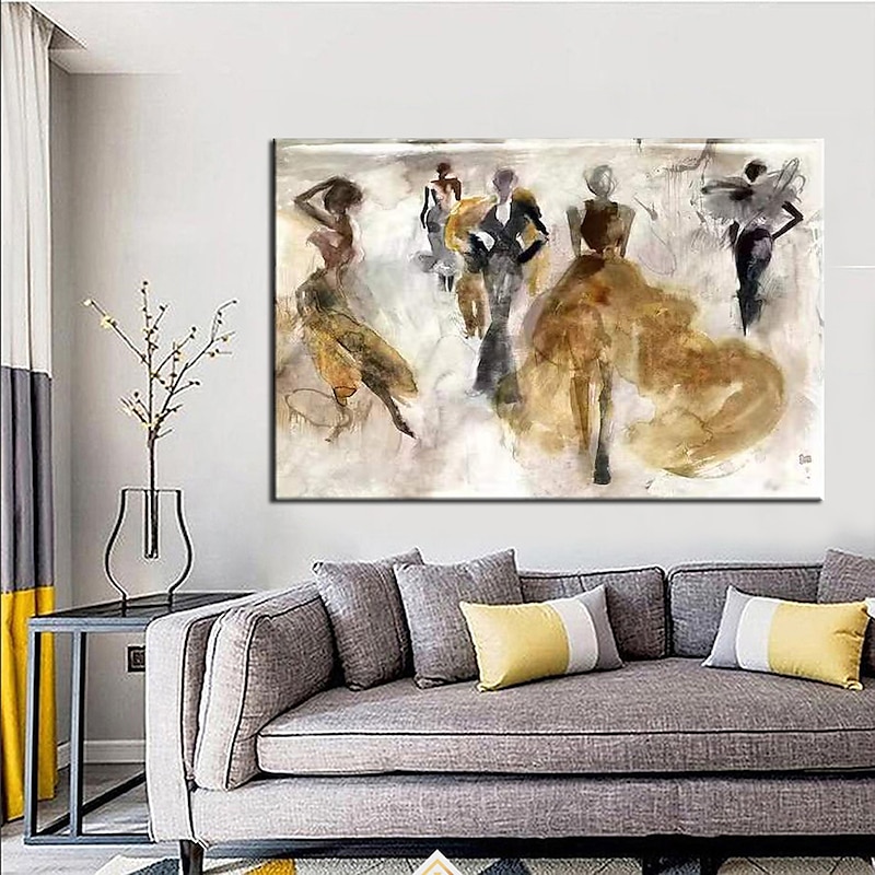 Handmade Modern Oil Painting Hand Painted Scandinavian Creative Portrait Oil Painting Fashion Week Giclee picture Wall Art Ballet Art Dance Art Canvas Art Decor Rolled Canvas4