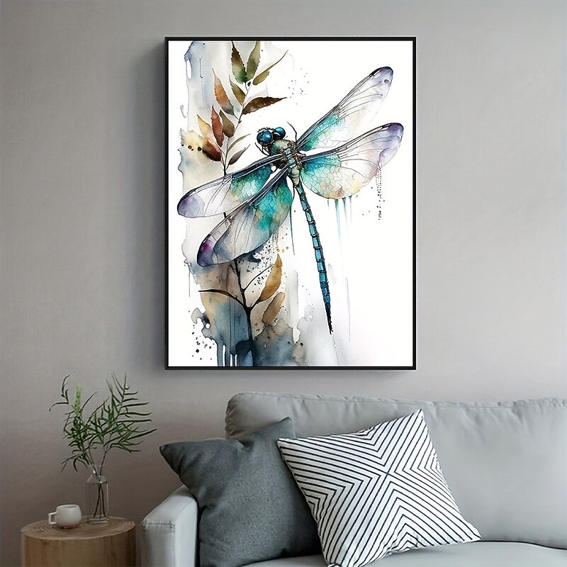 Animal Wall Art Canvas Dragonfly Prints and Posters Pictures Decorative Fabric Painting For Living Room Pictures No Frame4