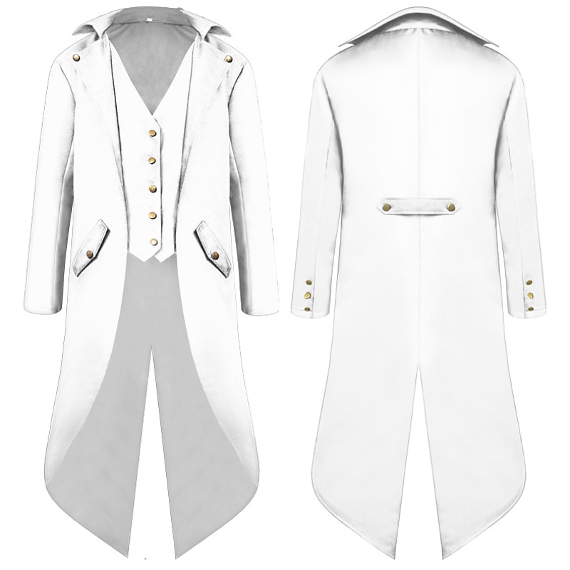 Men's Winter Jacket Trench Coat Cloak / Capes Party Halloween Fall Winter Nylon Waterproof Outerwear Clothing Apparel Fashion Cosplay Vintage Style4