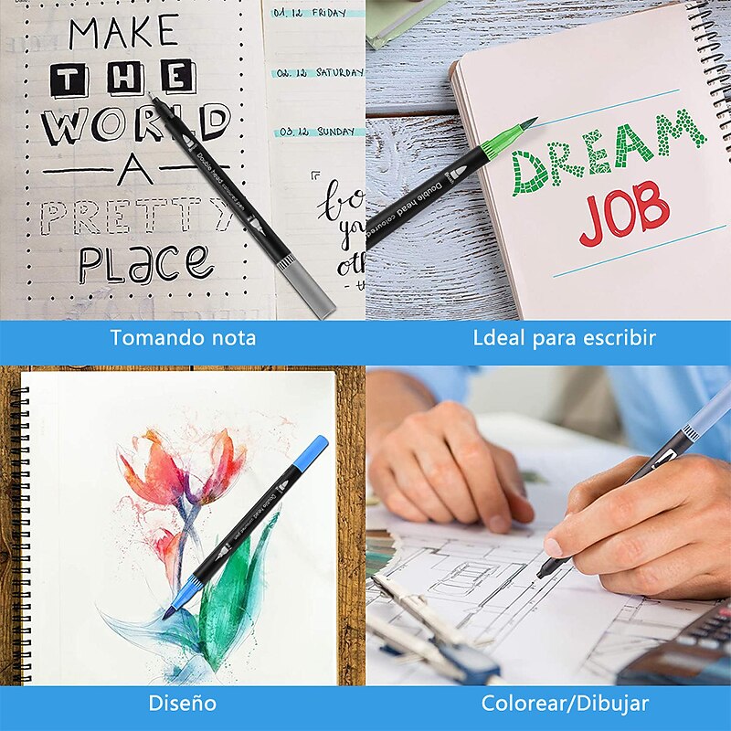 120 Color Color Soft Head Hook Double Head Watercolor Pen Set Art And Painting Supplies Children's Painting Materials4