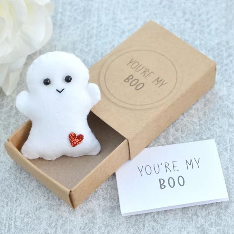 Halloween Decoration Gift Cute Ghost Box Halloween Decoration Gift Love Gifts for Friend with a Romantic Cute Ghost for Him Her | You're My Boo Card2