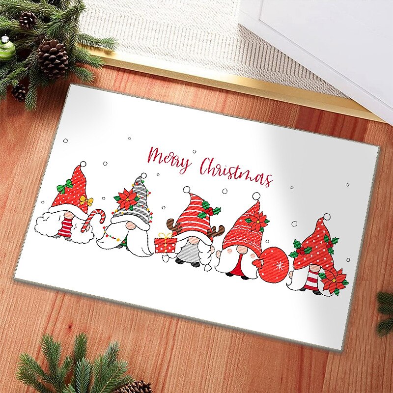 Christmas Door Mat, Christmas Welcome Rug For Front Door Decoration, Bathroom Carpet Foot Pad Rug Entryway Decor3