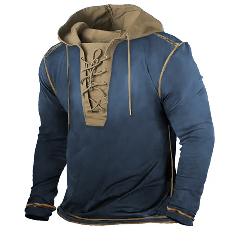 Men's Hoodie Tactical Army Green Navy Blue Gray Hooded Color Block Sports & Outdoor Daily Holiday Streetwear Cool Casual Spring &  Fall Clothing Apparel Hoodies Sweatshirts  Long Sleeve2