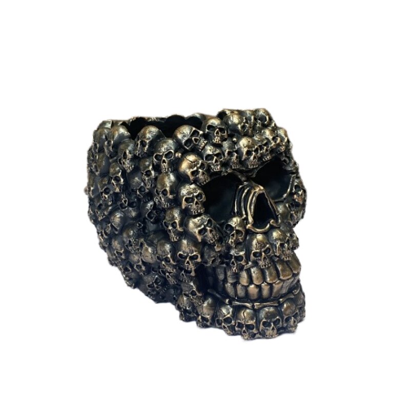 Halloween Decoration Skull Head Flower Pot Decoration Statue Crafts3