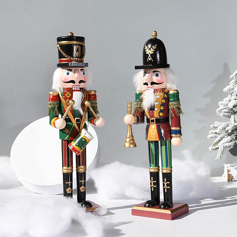 Christmas Nutcracker Figures Ornaments (30cm/11.81in), Room Decor, Scene Decor, Desktop Decor, Christmas Supplies, Christmas Ornaments3