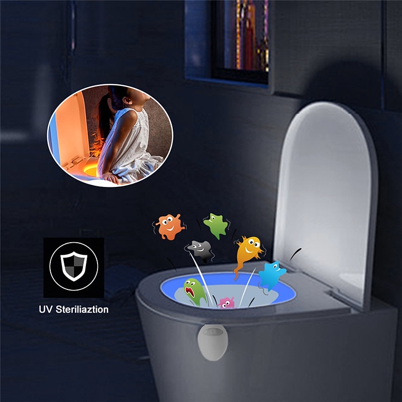 16 Color Backlight for Toilet Bowl WC Toilet Seat Lights with Motion Sensor Smart Bathroom Toilet Night Light LED Toilet Light2