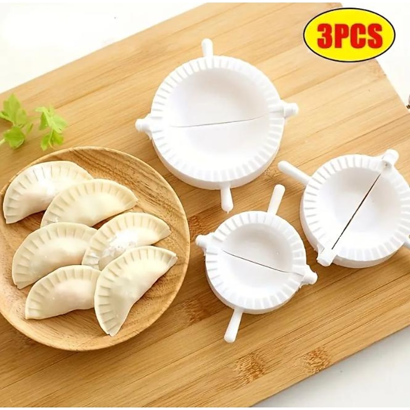 3pcs Dumpling Maker, Empanadas Press Mold Maker, Dumpling Mold For Pierogi, Pastelitos, Calzone, Turnovers, Chinese Dumpling, Kitchen Gadgets, Kitchen