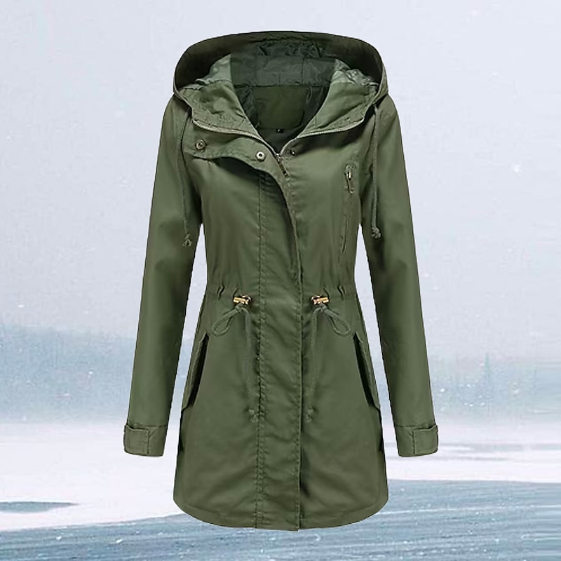 Women's Hoodie Jacket Hiking Jacket Hiking Windbreaker Outdoor Windproof Lightweight Comfortable Breathable Outerwear Trench Coat Top Fishing Climbing Beach claret Black White Navy Blue Army Green2