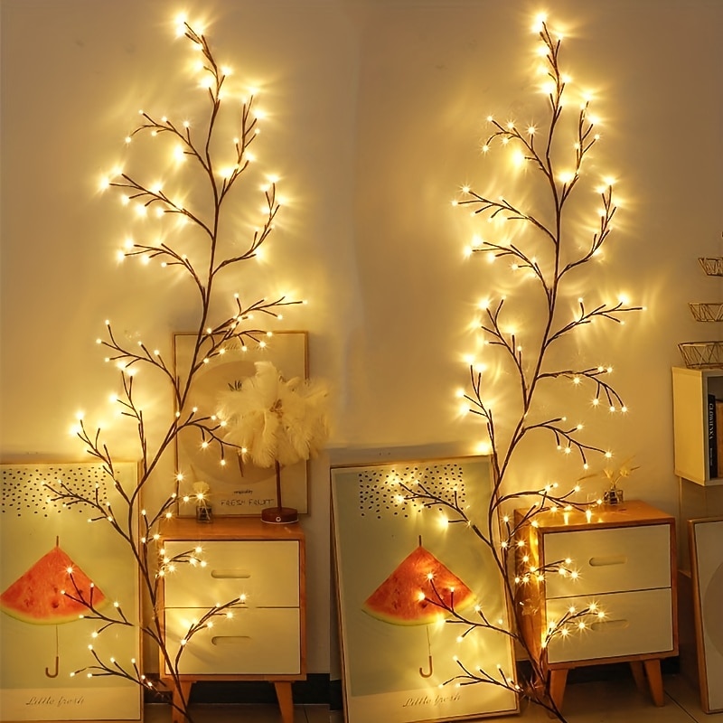 Elegant Wedding Reception Party Bendable Willow Vine Lights 8 Modes for Home Decor 144 LEDs for Christmas Party Holiday Decor Branch Rattan Lamp Festival Wedding Decoration2