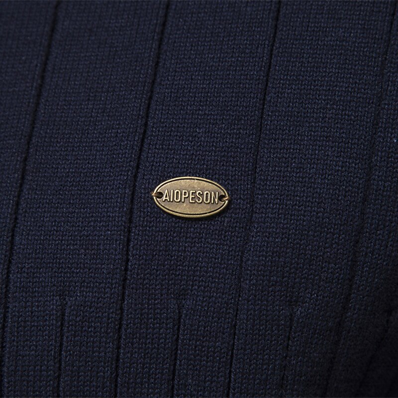 Men's Pullover Sweater Jumper Zip Sweater Pullover Polo Sweater Ribbed Knit Regular Knitted Plain Stand Collar Modern Contemporary Work Daily Wear Clothing Apparel Winter Black Dark Navy S M L4