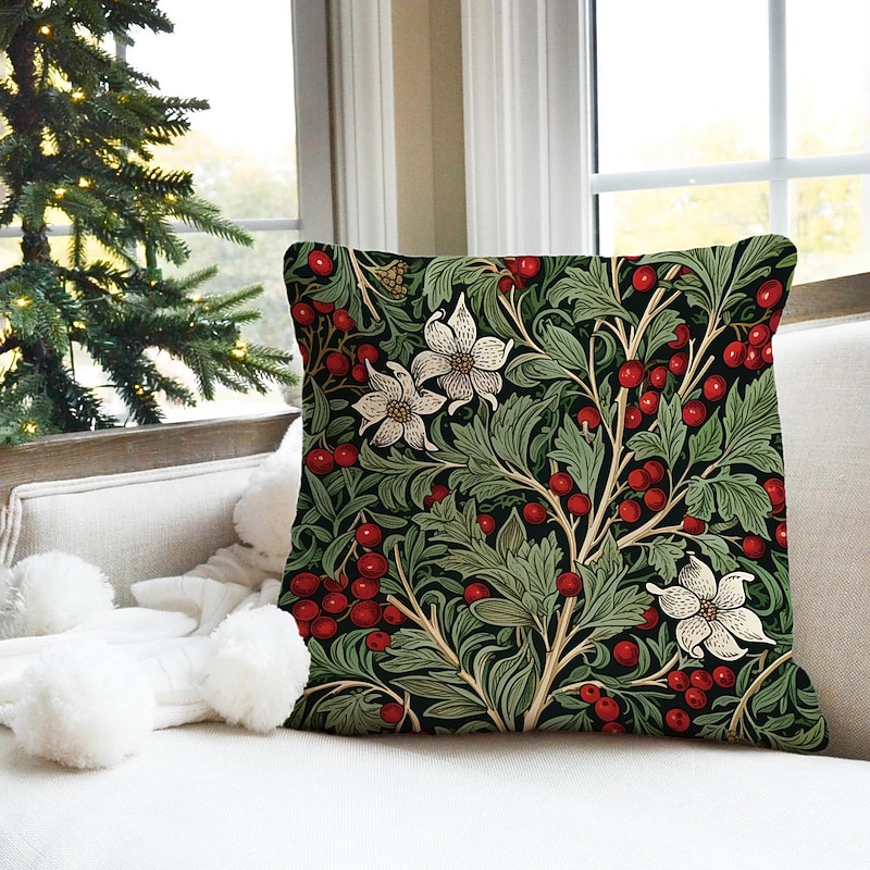 Holly Double Side Pillow Cover 1PC Soft Decorative Square Cushion Case Pillowcase for Bedroom Livingroom Sofa Couch Chair3