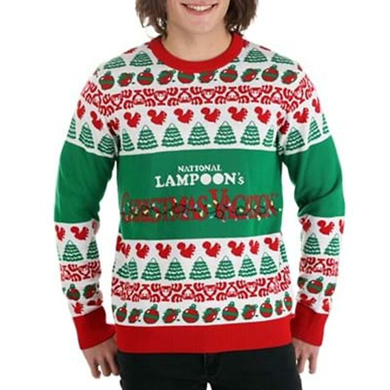 Ugly Christmas Sweater Men's Sweaters Geometry Fashion Streetwear Designer Knitted Pullover Jumper Knitwear New Years Eve Sweater Daily Wear Vacation Long Sleeve Crew Necks Black Green Fall3