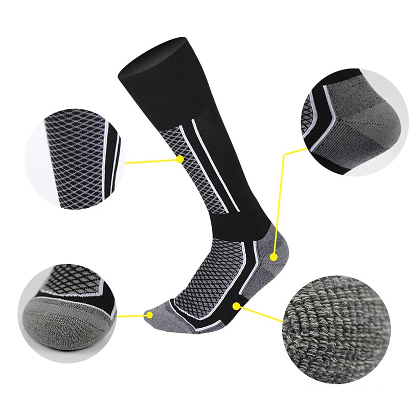 Men's Women's Ski Socks Outdoor Winter Thermal Warm Breathable Sweat-Wicking Crew Socks for Skiing Camping / Hiking Snowboarding Ski2