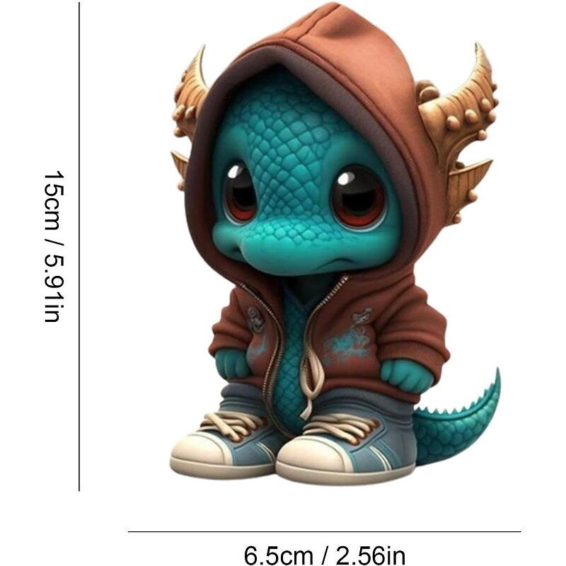 Cool Dragon Figures Halloween Dinosaur Statue Garden Dragon Sculpture Made of Resin Animal Figure Decoration for Outdoor Use Garden Decor Ornaments2