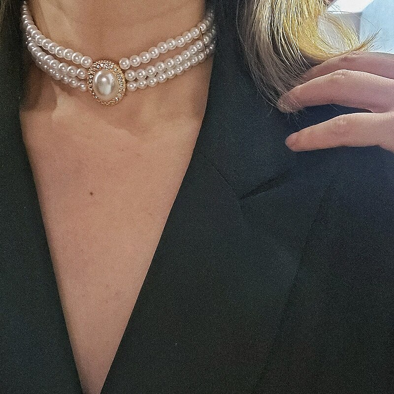 1PC Choker Necklace Necklace For Women's Wedding Party Evening Gift Alloy Beads Precious2