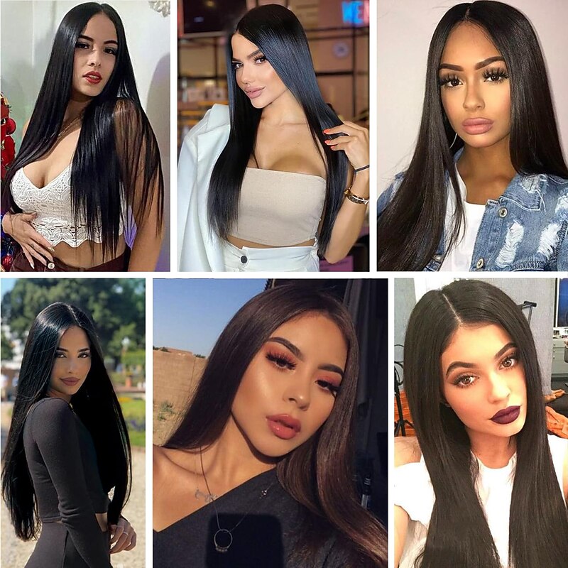 Adult Addams Family Deluxe Morticia Wig Long Black Synthetic Hair Wigs Halloween Wigs2