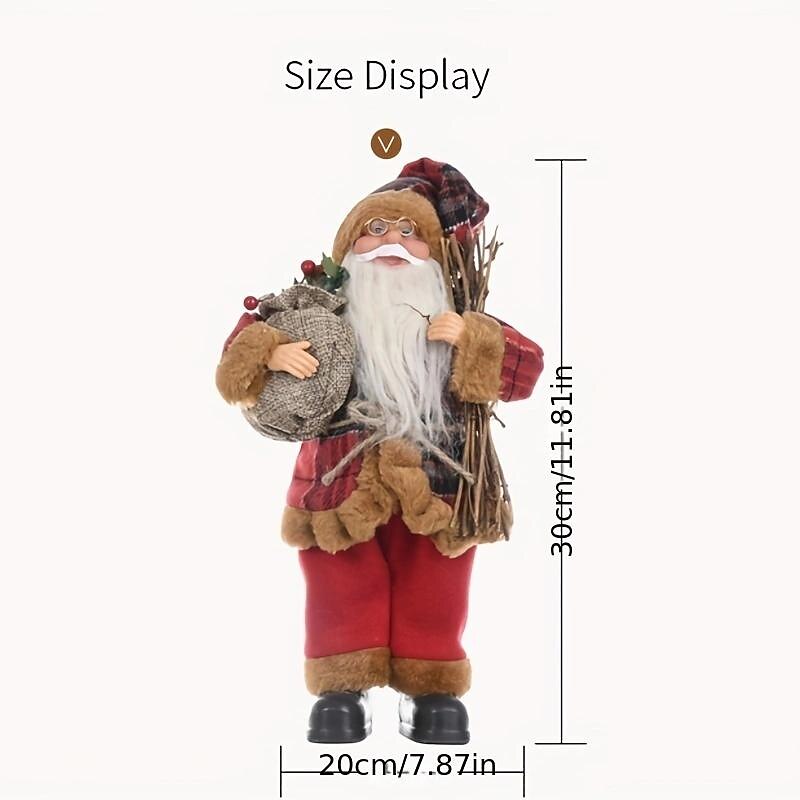 Christmas Standing Santa Claus Doll, Creative Stocking Stuffers for Kids, New Christmas Backpack Old Man Decoration, Perfect for Holiday Home Decor4
