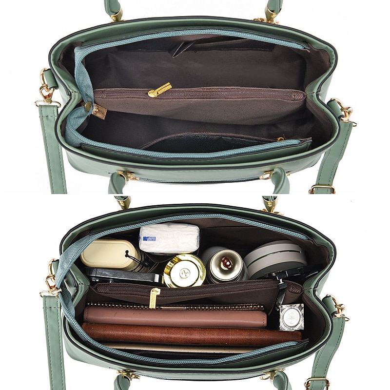 Women's Handbag Crossbody Bag Shoulder Bag Boston Bag PU Leather Outdoor Daily Holiday Pendant Zipper Large Capacity Waterproof Durable Solid Color Embroidery Flower Black White Red4