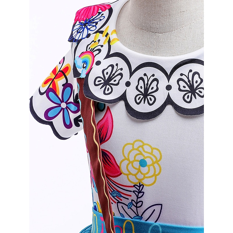 Encanto Isabela Madrigal Luisa Madrigal Dolores Madrigal Cosplay Costume Flower Girl Dress Vacation Dress Cute Movie Cosplay for Girls' Kid's Children's Day New Year Masquerade4