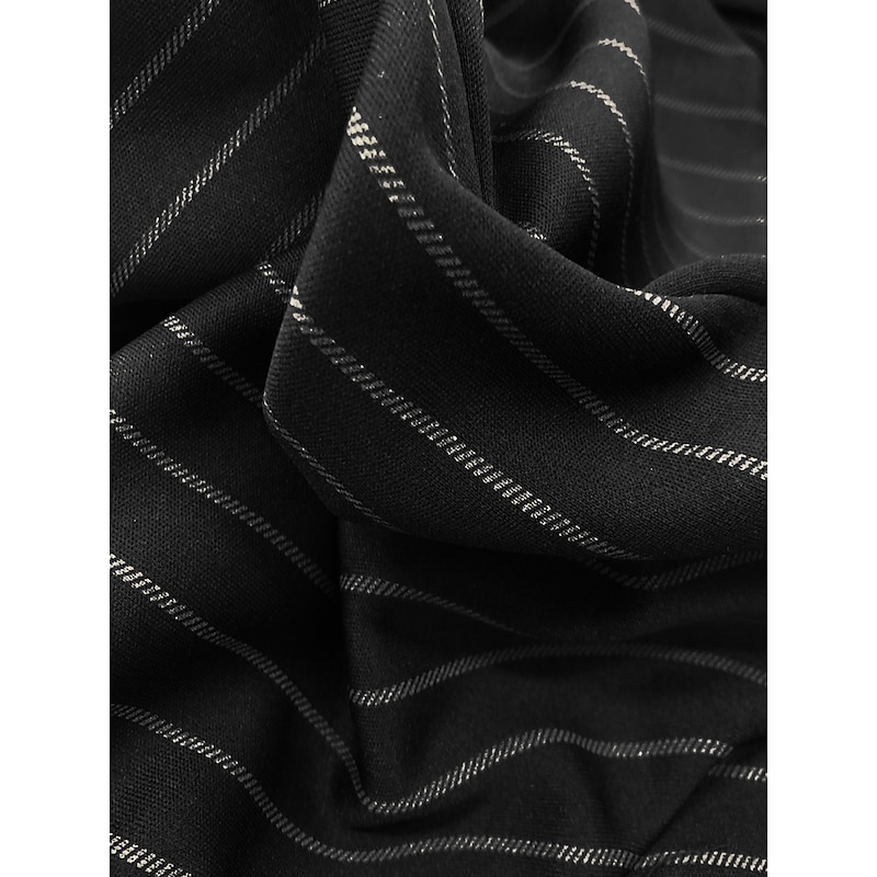 Women's Leggings Streetwear Simple Casual Ankle-Length High Waist Striped Pocket Print Breathable Soft Outdoor Micro-elastic Outdoor Vacation Casual Daily Black & White Black Fall Winter Regular Fit4