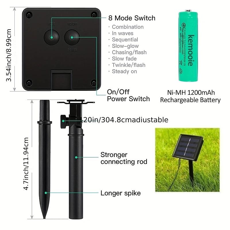 Elegant Wedding Party Reception Solar Outdoor String Lights – 6.5M-30M, 30-300 LEDs, 8 Functions for Home Garden Decor4