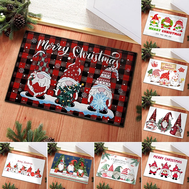 Christmas Door Mat, Christmas Welcome Rug For Front Door Decoration, Bathroom Carpet Foot Pad Rug Entryway Decor