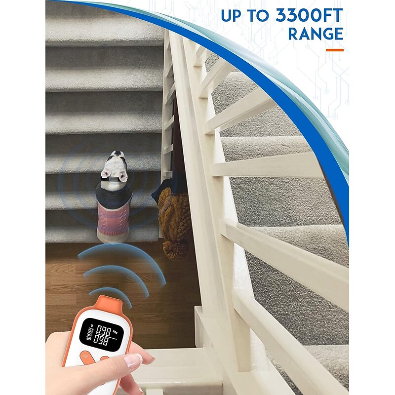 Vibrating Dog Collar No Shock 3300ft Range Dog Training Collar with Remote IPX7 Waterproof Electric Dog Collar No Shock/Prong Dog Training Collar for 5-120 lbs All Breeds4